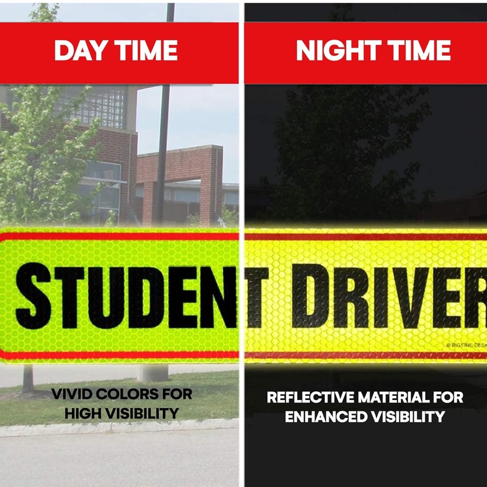 Yellow Student Driver Signs - Picture 3 of 6